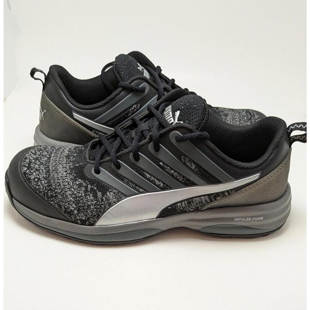 Mens Puma Charge Black Gray Composite Toe Sneakers Shoes 644545 Size‎ 10.5
